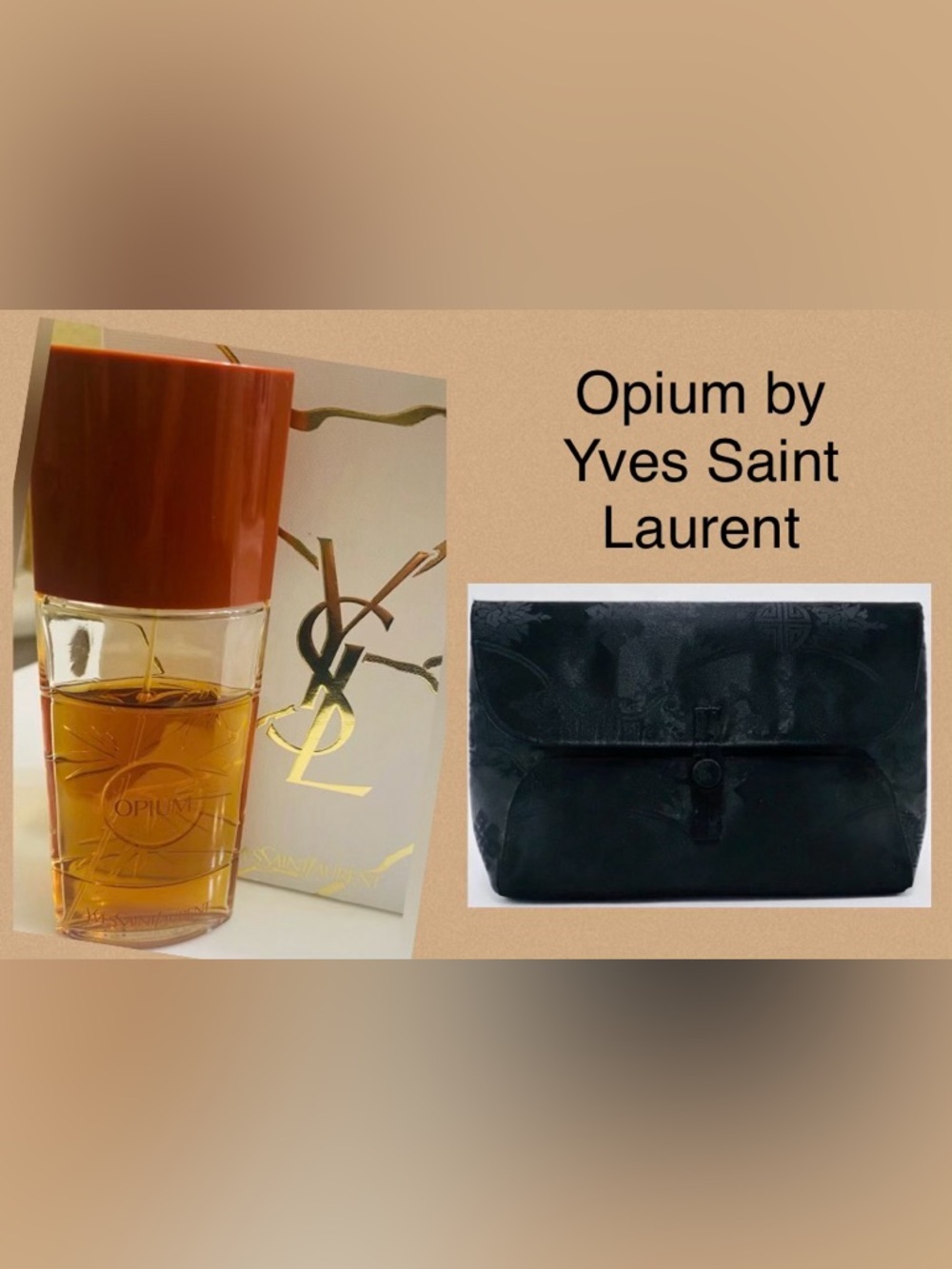 Vtg Opium by Yves  Saint Laurent Make up bag and Perfume